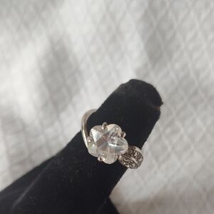 Avon Silver Ring with Clear Gemstone